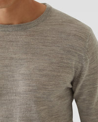 CREW NECK MERINO WOOL KNIT MENS KNITWEAR