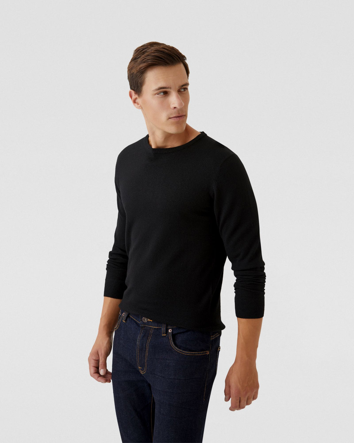 CREW NECK MERINO WOOL KNIT MENS KNITWEAR