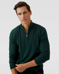 ZIP NECK MERINO WOOL KNIT MENS KNITWEAR
