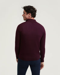 ZIP NECK MERINO WOOL KNIT MENS KNITWEAR