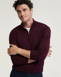 ZIP NECK MERINO WOOL KNIT MENS KNITWEAR