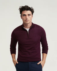ZIP NECK MERINO WOOL KNIT MENS KNITWEAR