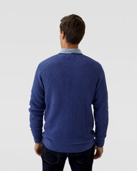 TOBY TEXTURED COTTON KNIT MENS KNITWEAR