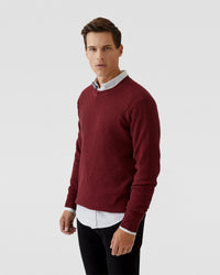 TOBY TEXTURED COTTON KNIT MENS KNITWEAR