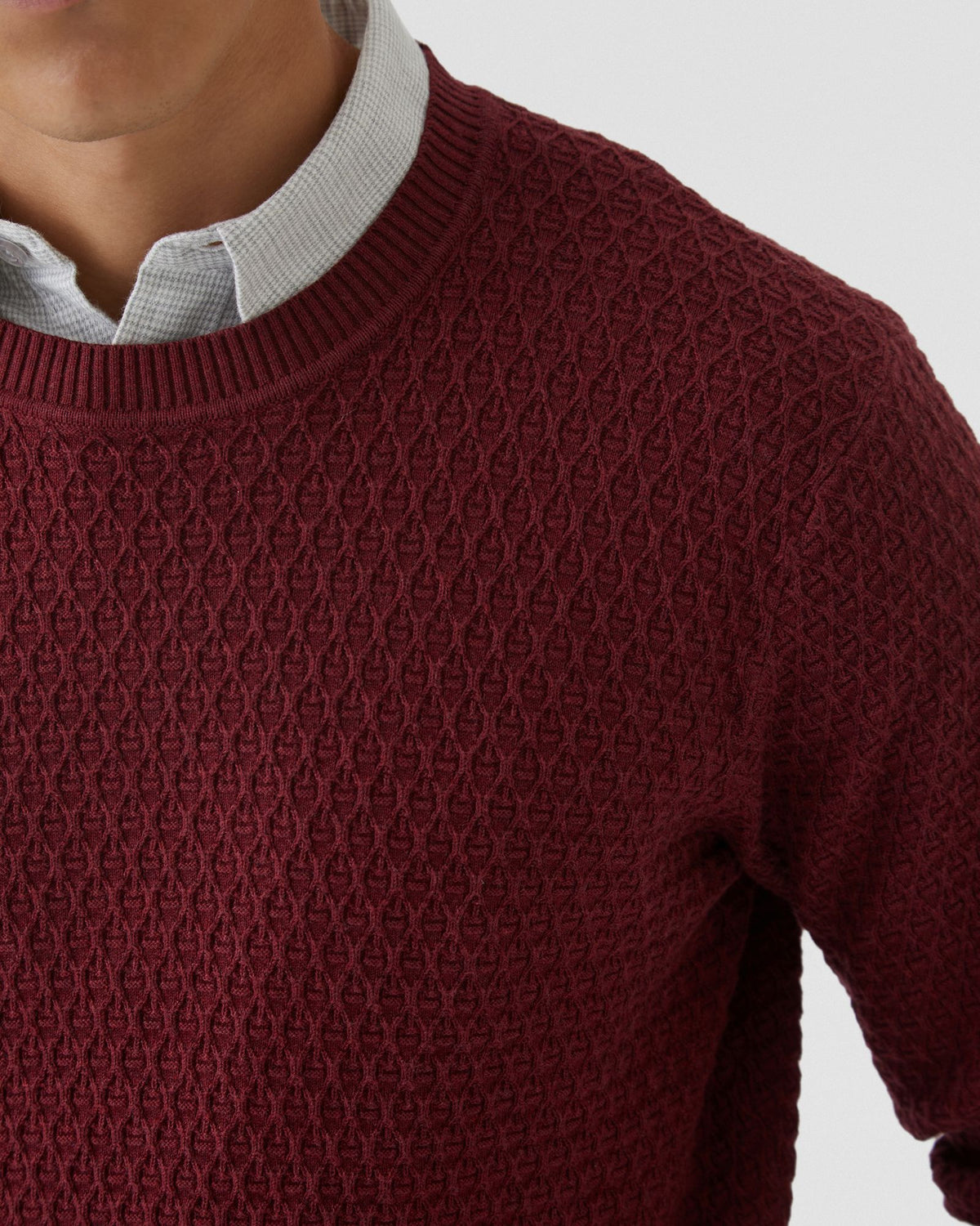 TOBY TEXTURED COTTON KNIT MENS KNITWEAR
