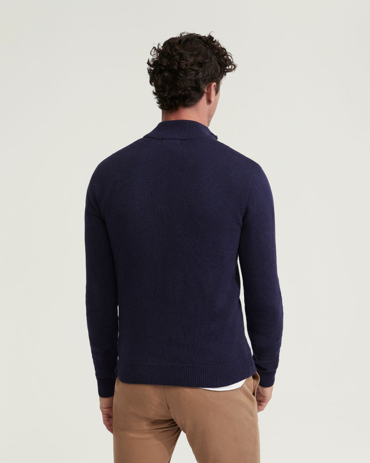 ROBERT ZIP NECK COTTON KNIT MENS KNITWEAR