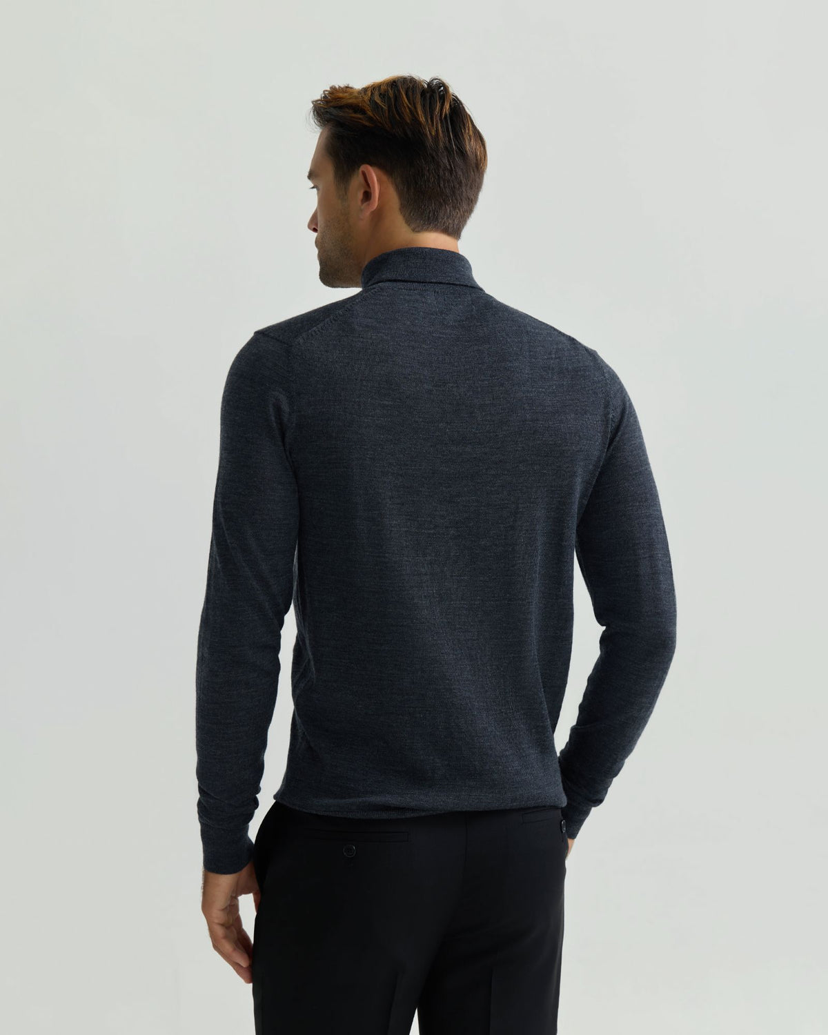 Turtle Neck Pure Meino Wool Pullove MENS KNITWEAR
