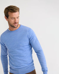 Crew Neck Pure Wool Pullover MENS KNITWEAR