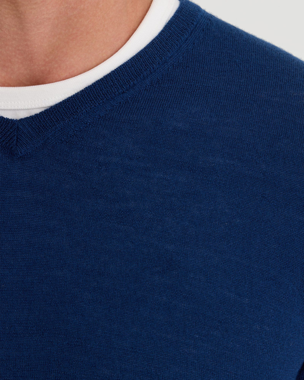 Basic V-Neck Pure Wool Pullover MENS KNITWEAR