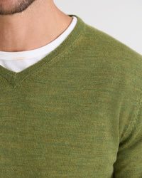 Basic V-Neck Pure Wool Pullover MENS KNITWEAR