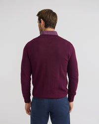 Basic V-Neck Pure Wool Pullover MENS KNITWEAR