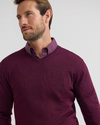 Basic V-Neck Pure Wool Pullover MENS KNITWEAR