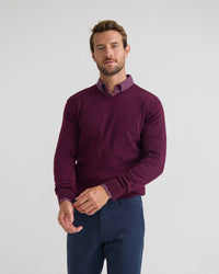 Basic V-Neck Pure Wool Pullover MENS KNITWEAR