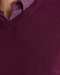 Basic V-Neck Pure Wool Pullover MENS KNITWEAR