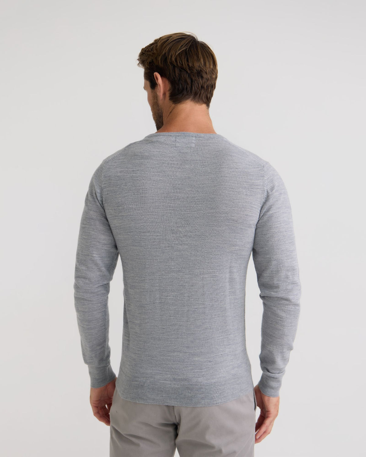Basic V-Neck Pure Wool Pullover MENS KNITWEAR