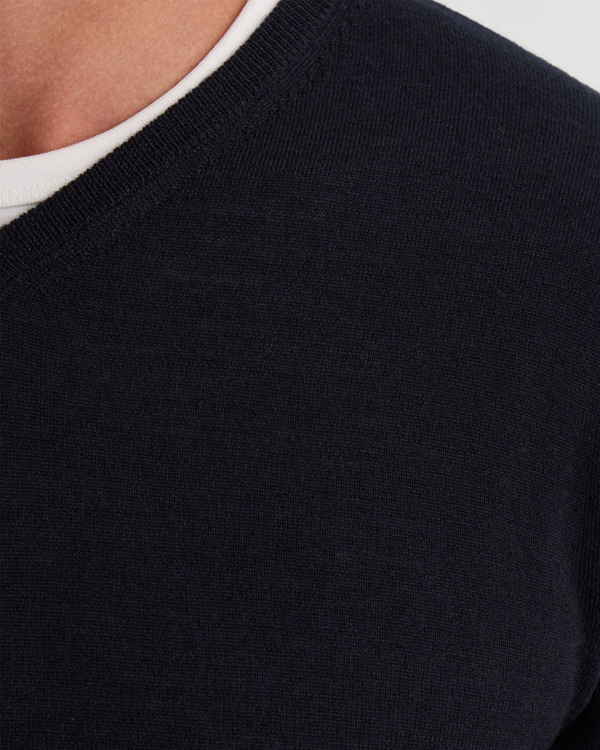 Basic V-Neck Pure Wool Pullover MENS KNITWEAR