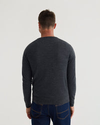 Basic V-Neck Pure Wool Pullover MENS KNITWEAR