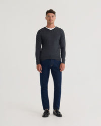 Basic V-Neck Pure Wool Pullover MENS KNITWEAR