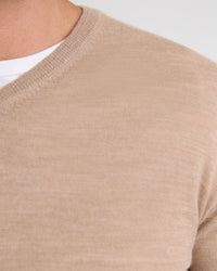 Basic V-Neck Pure Wool Pullover MENS KNITWEAR