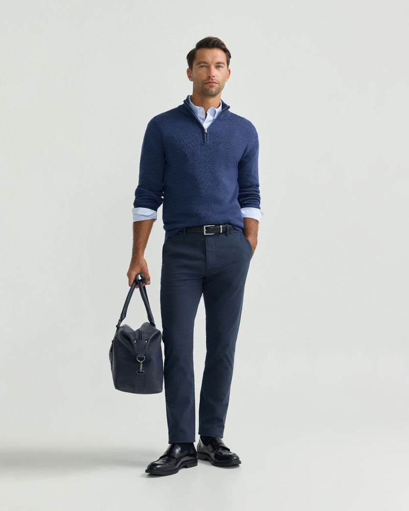 Robert Zip Neck Knit Pullover MENS KNITWEAR