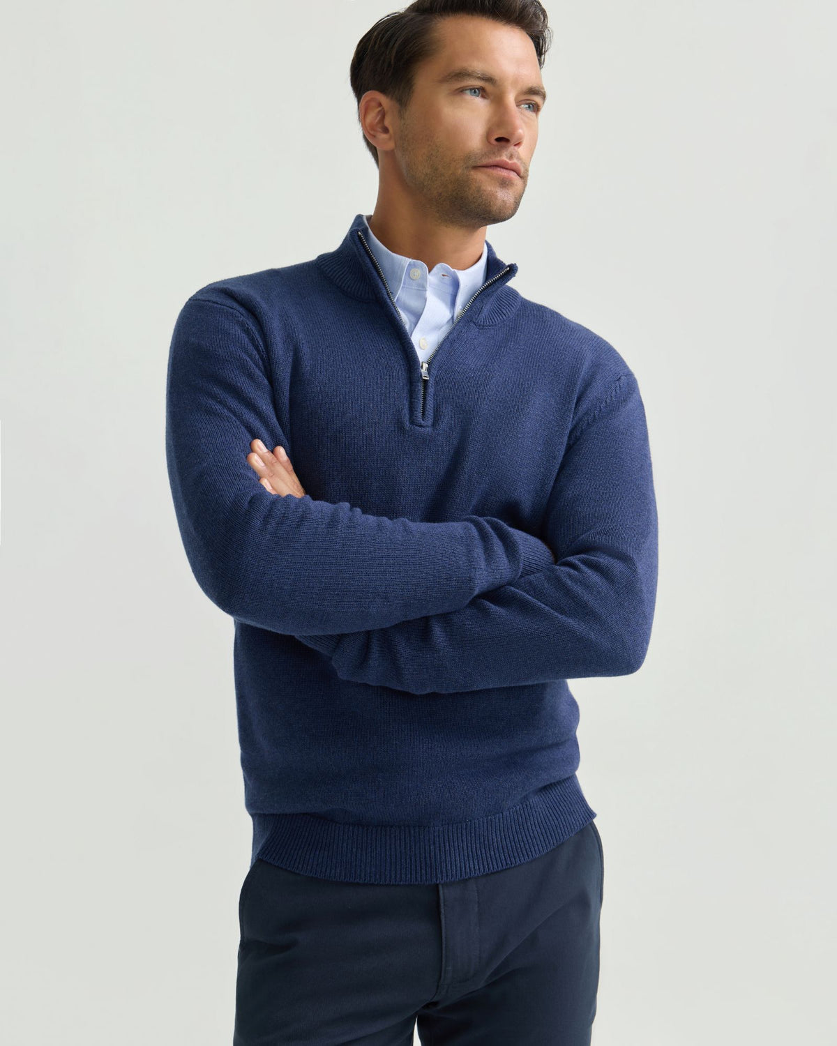 Robert Zip Neck Knit Pullover MENS KNITWEAR