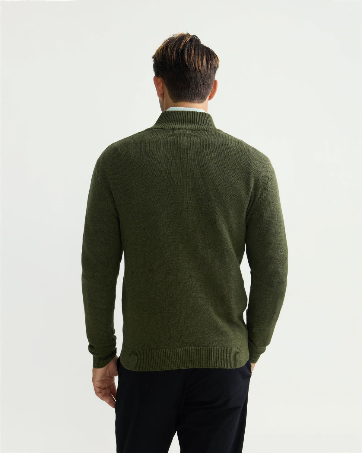 Robert Zip Neck Knit Pullover MENS KNITWEAR