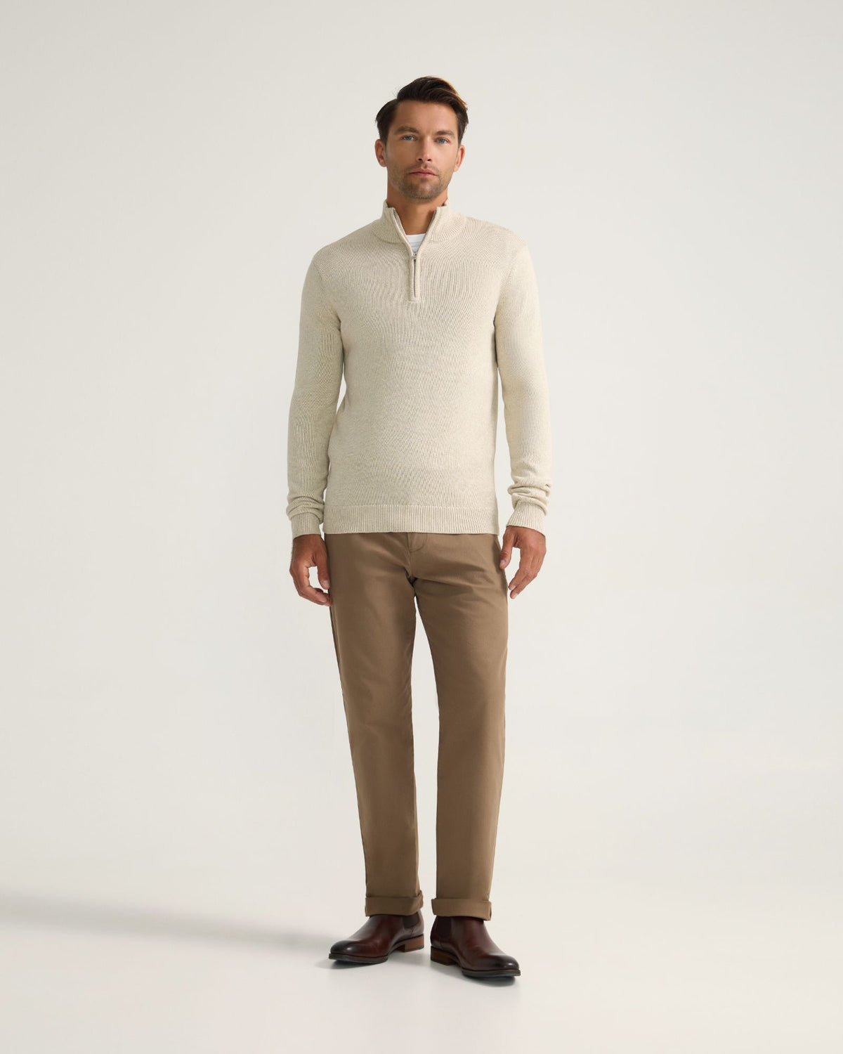 Robert Zip Neck Knit Pullover MENS KNITWEAR