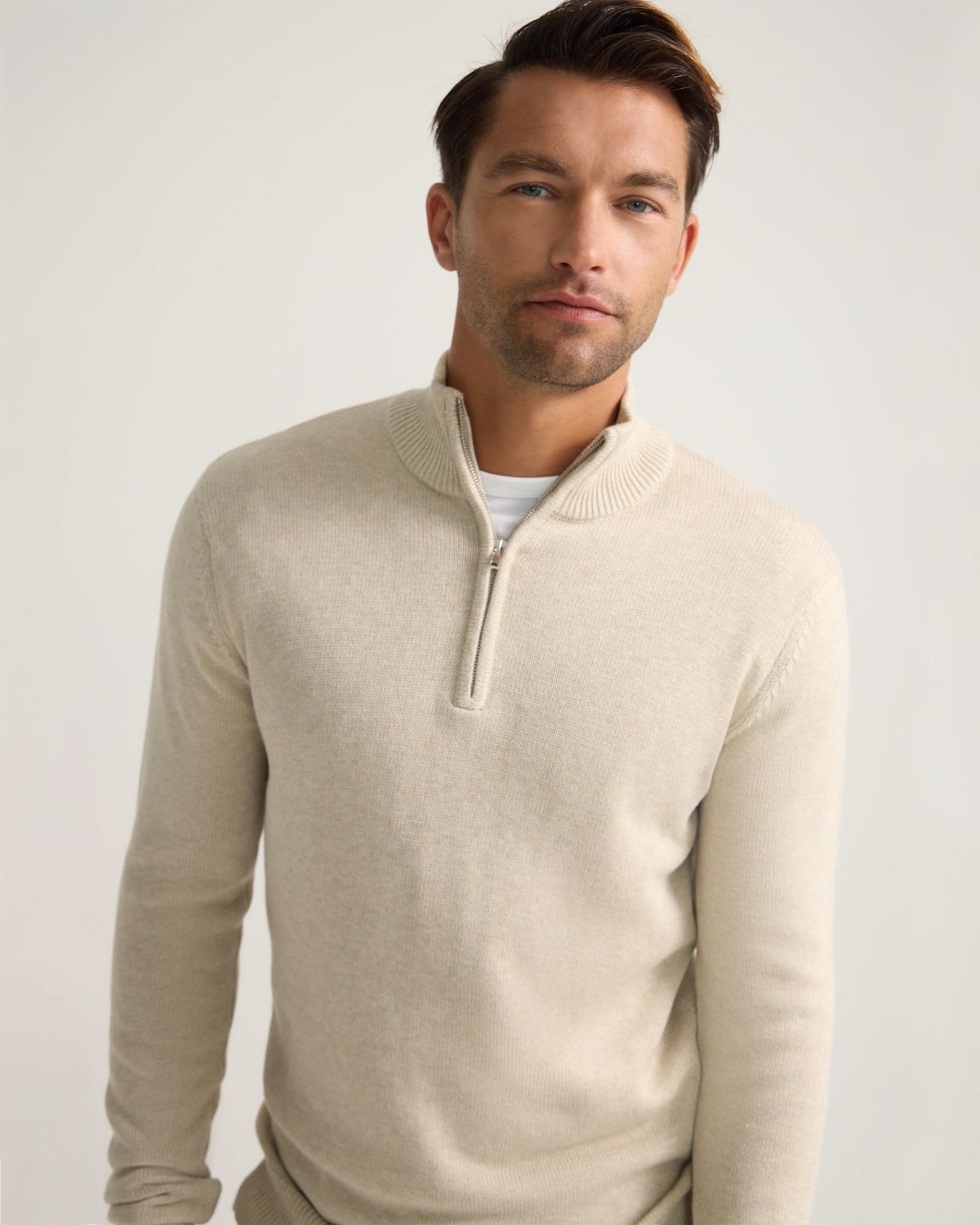 Robert Zip Neck Knit Pullover MENS KNITWEAR
