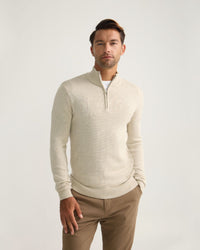 Robert Zip Neck Knit Pullover MENS KNITWEAR