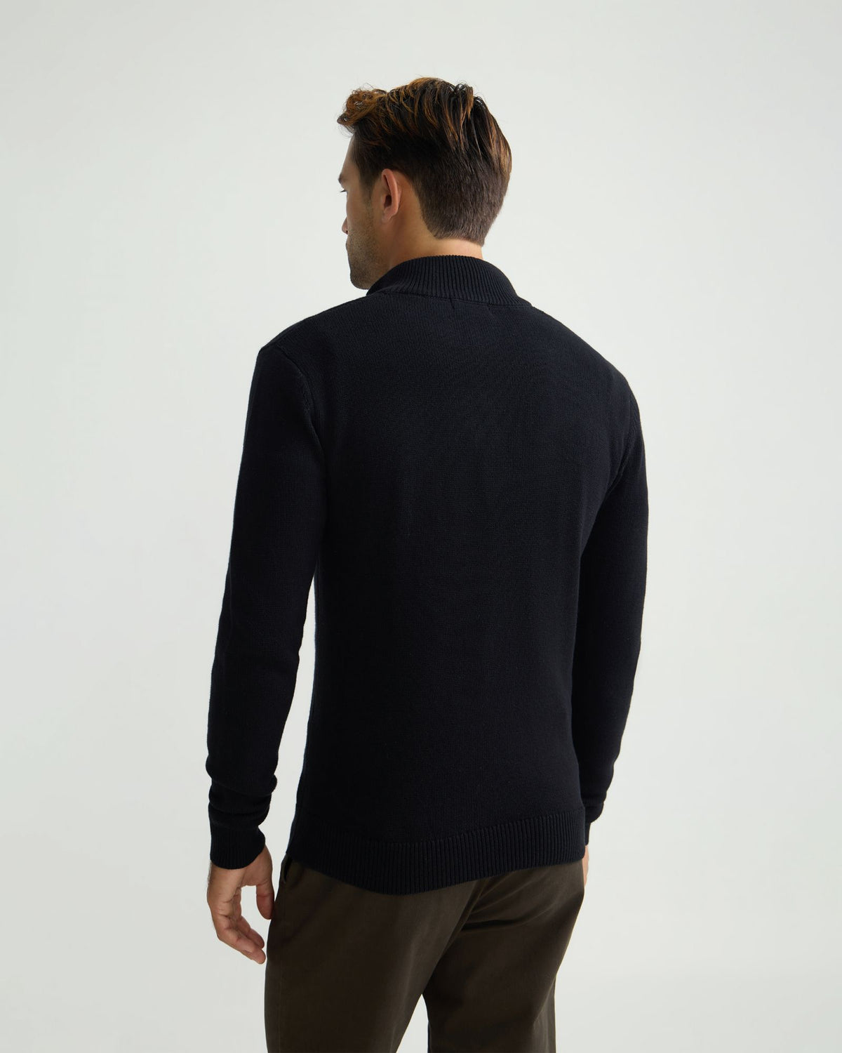 Robert Zip Neck Knit Pullover MENS KNITWEAR