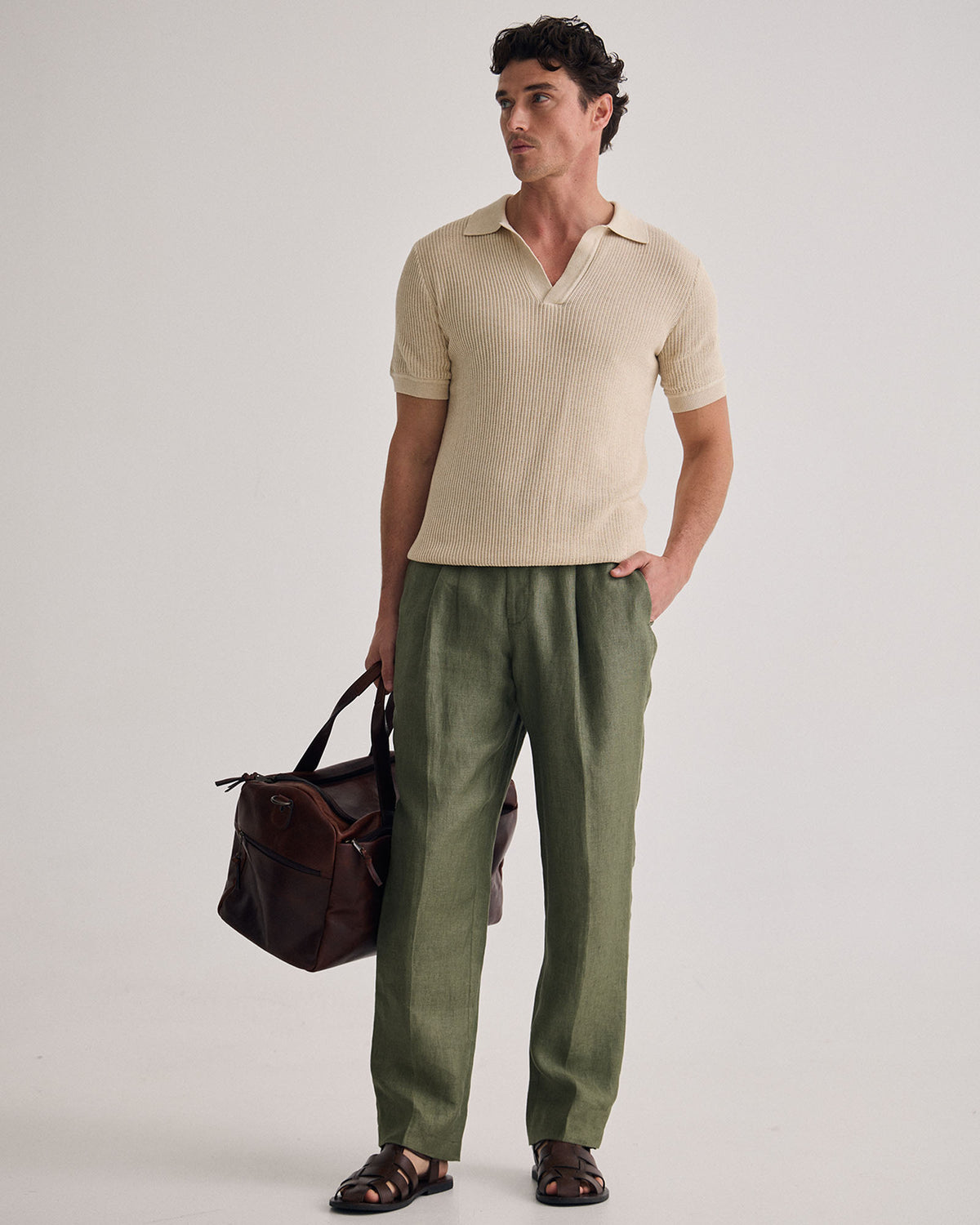 Huck Lined Knitted Polo MENS KNITWEAR