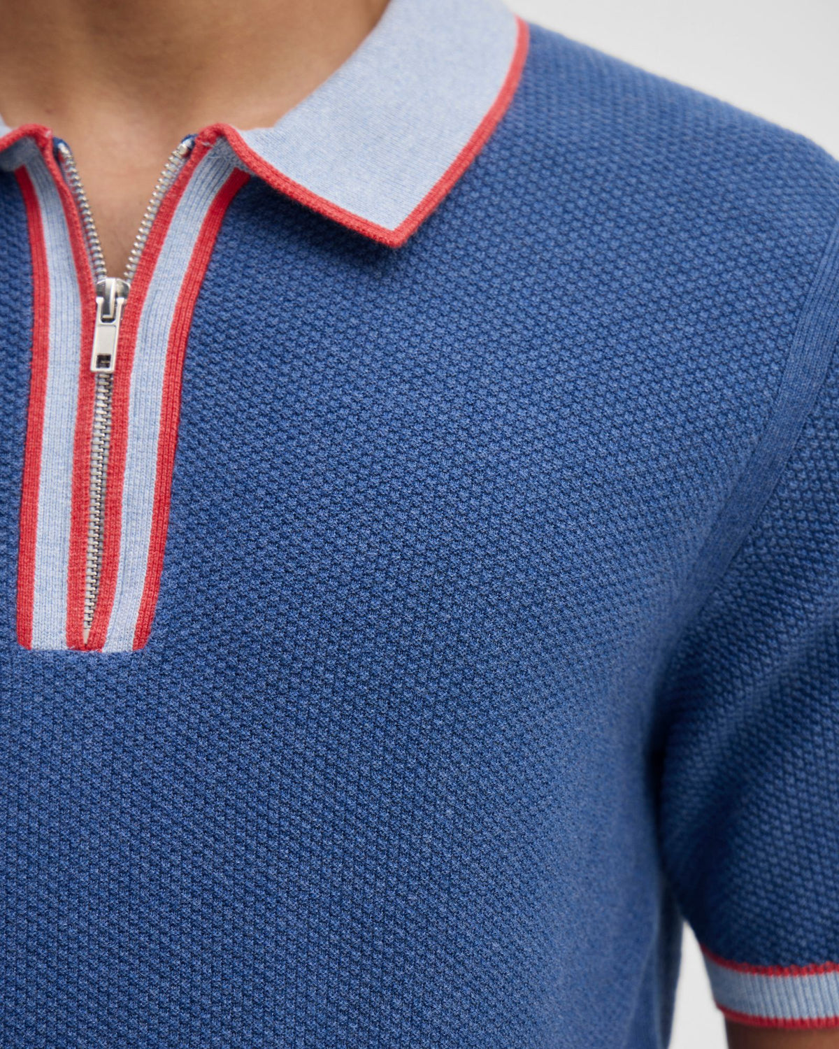 Holden Zip Neck Knitted Polo