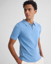 Otis Zip Neck Knitted Polo MENS KNITWEAR
