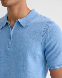 Otis Zip Neck Knitted Polo MENS KNITWEAR
