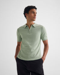 Otis Zip Neck Knitted Polo MENS KNITWEAR