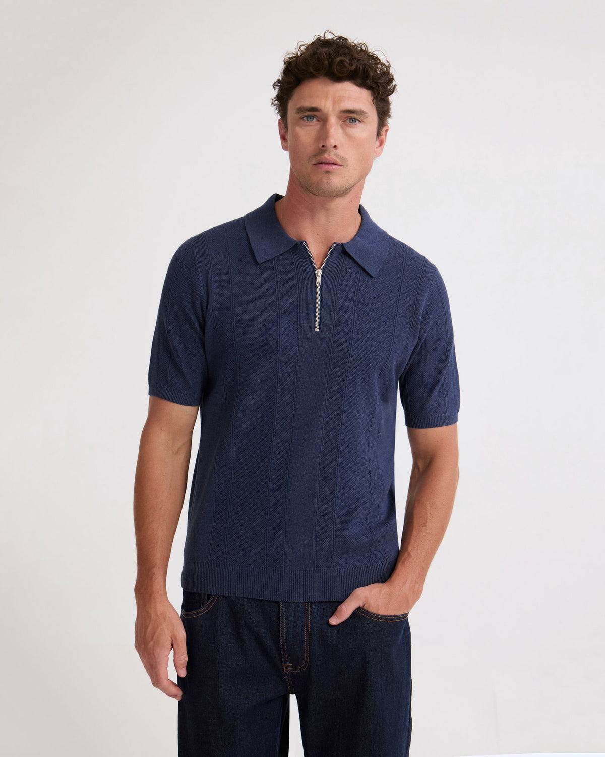 Remy Zip Neck Polo MENS KNITWEAR