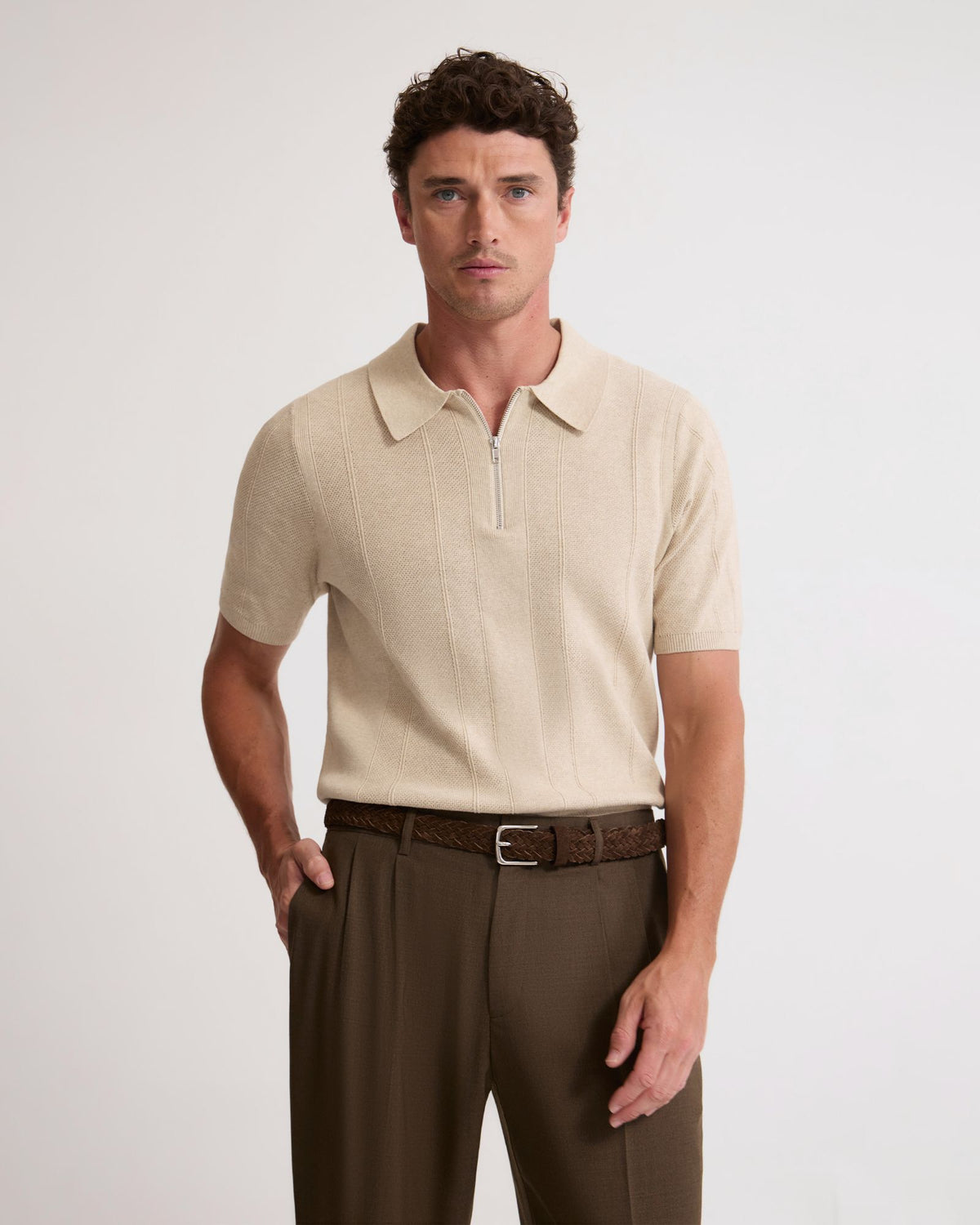 Remy Zip Neck Polo MENS KNITWEAR