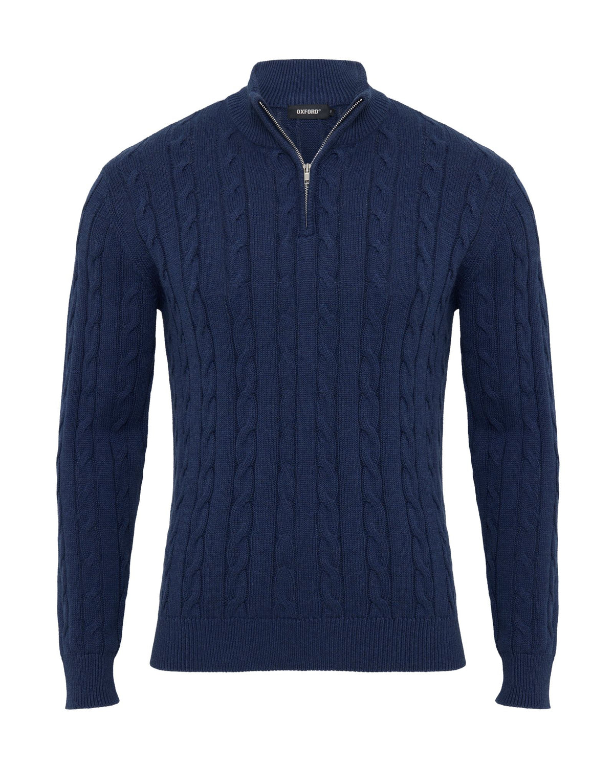 Marlon Zip Neck Cable MENS KNITWEAR