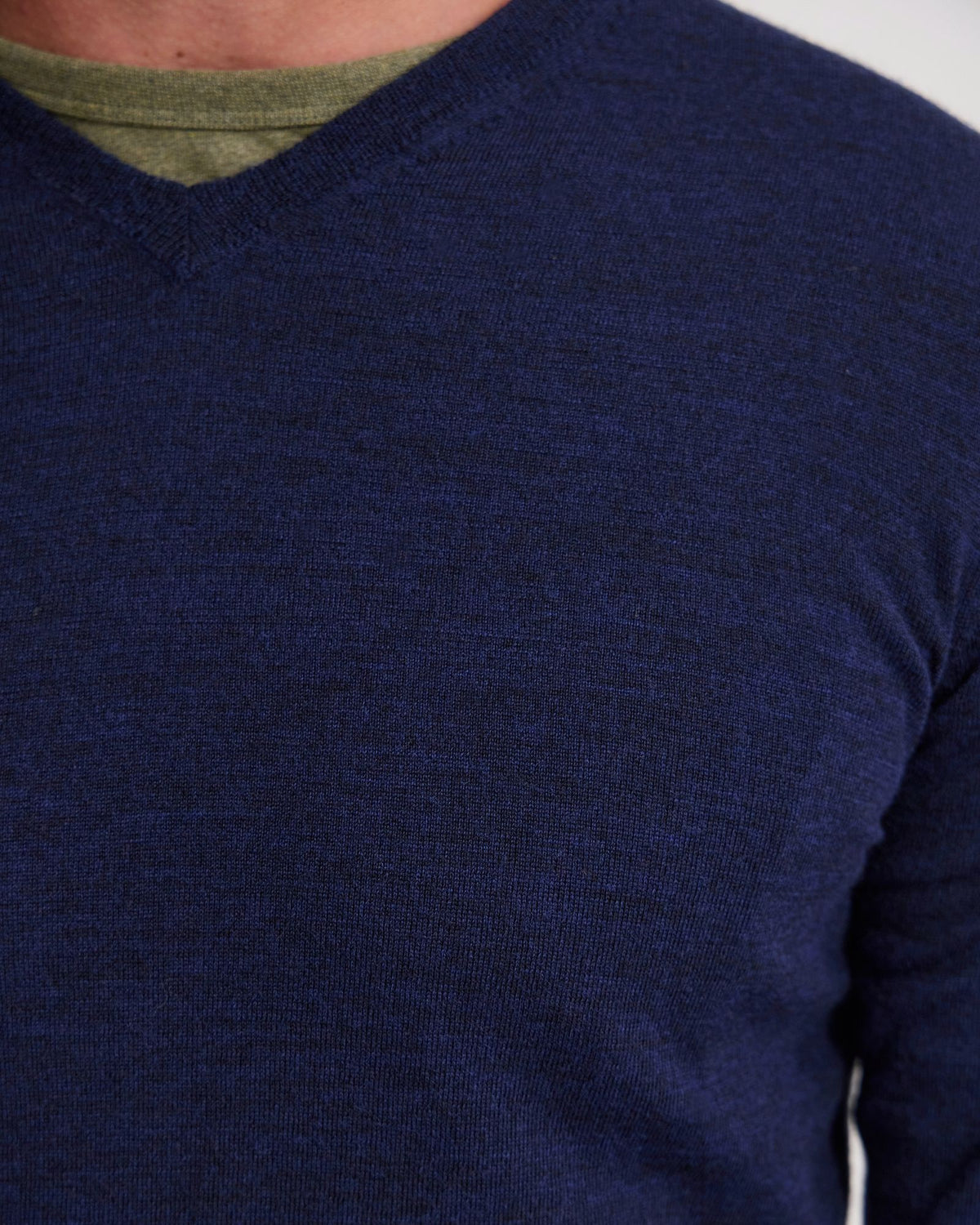 Basic V-Neck Pure Wool Pullover MENS KNITWEAR