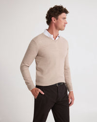 Basic V-Neck Pure Wool Pullover MENS KNITWEAR