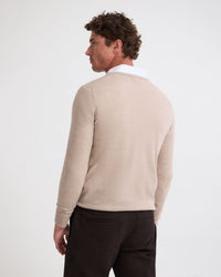 Basic V-Neck Pure Wool Pullover MENS KNITWEAR