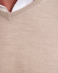 Basic V-Neck Pure Wool Pullover MENS KNITWEAR
