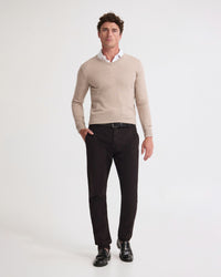 Basic V-Neck Pure Wool Pullover MENS KNITWEAR