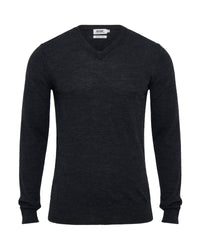 Basic V-Neck Pure Wool Pullover MENS KNITWEAR