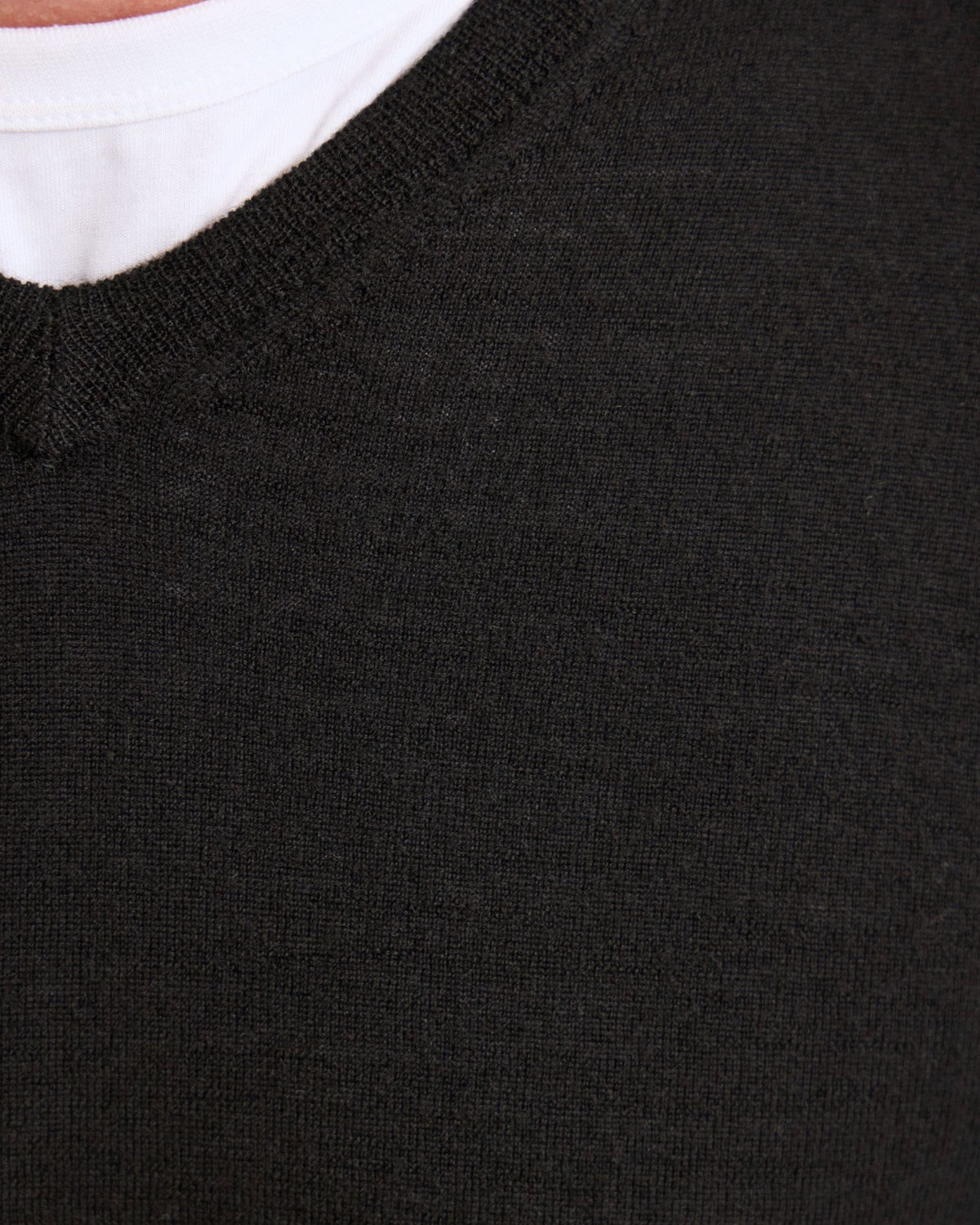 Basic V-Neck Pure Wool Pullover MENS KNITWEAR