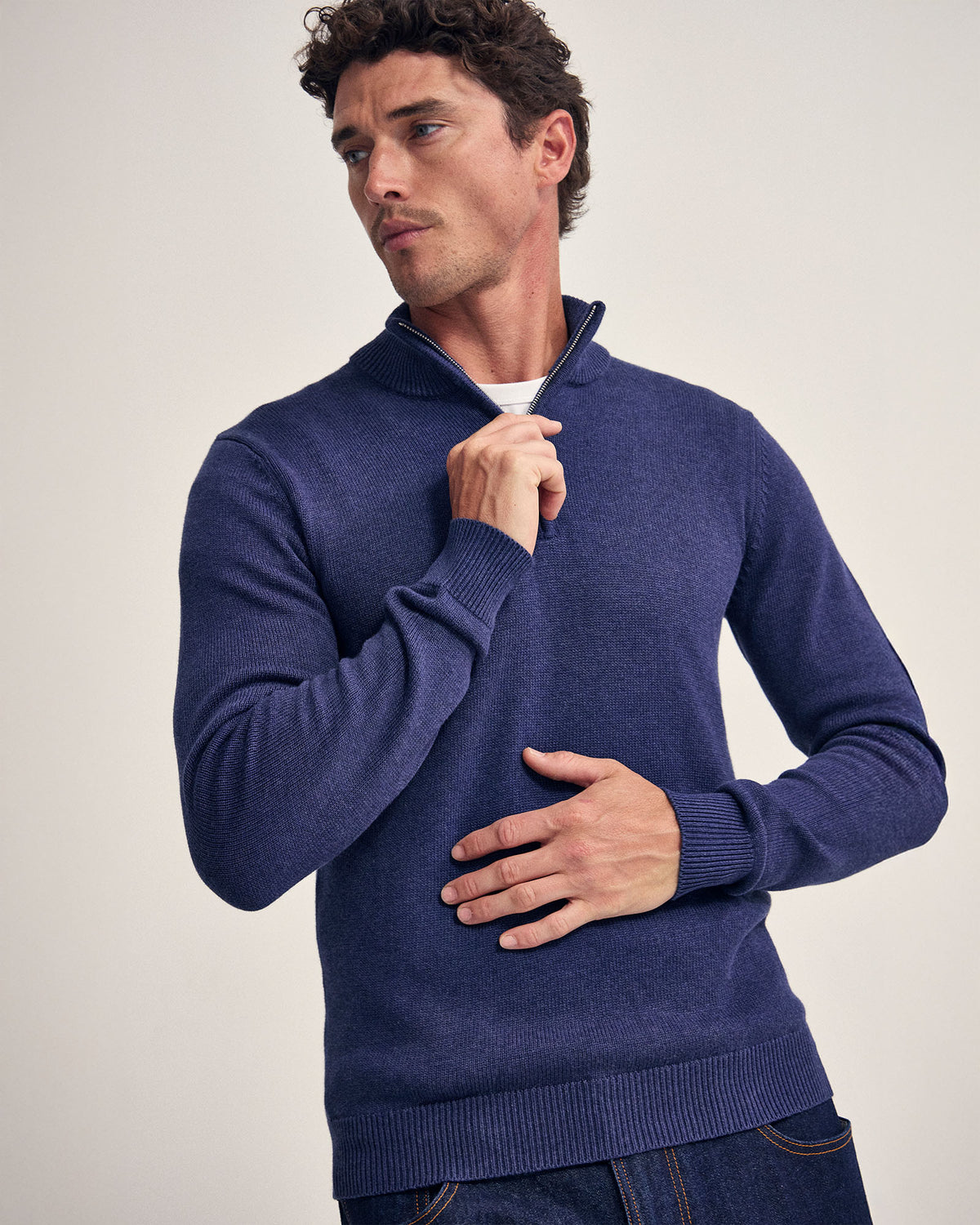 Robert Zip Neck Knit Pullover