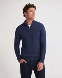 Robert Zip Neck Knit Pullover
