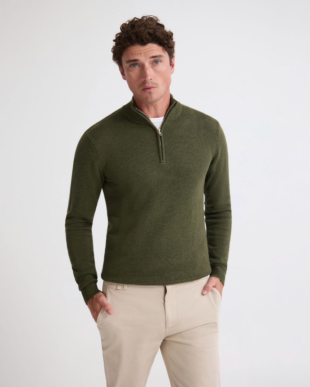 Robert Zip Neck Knit Pullover