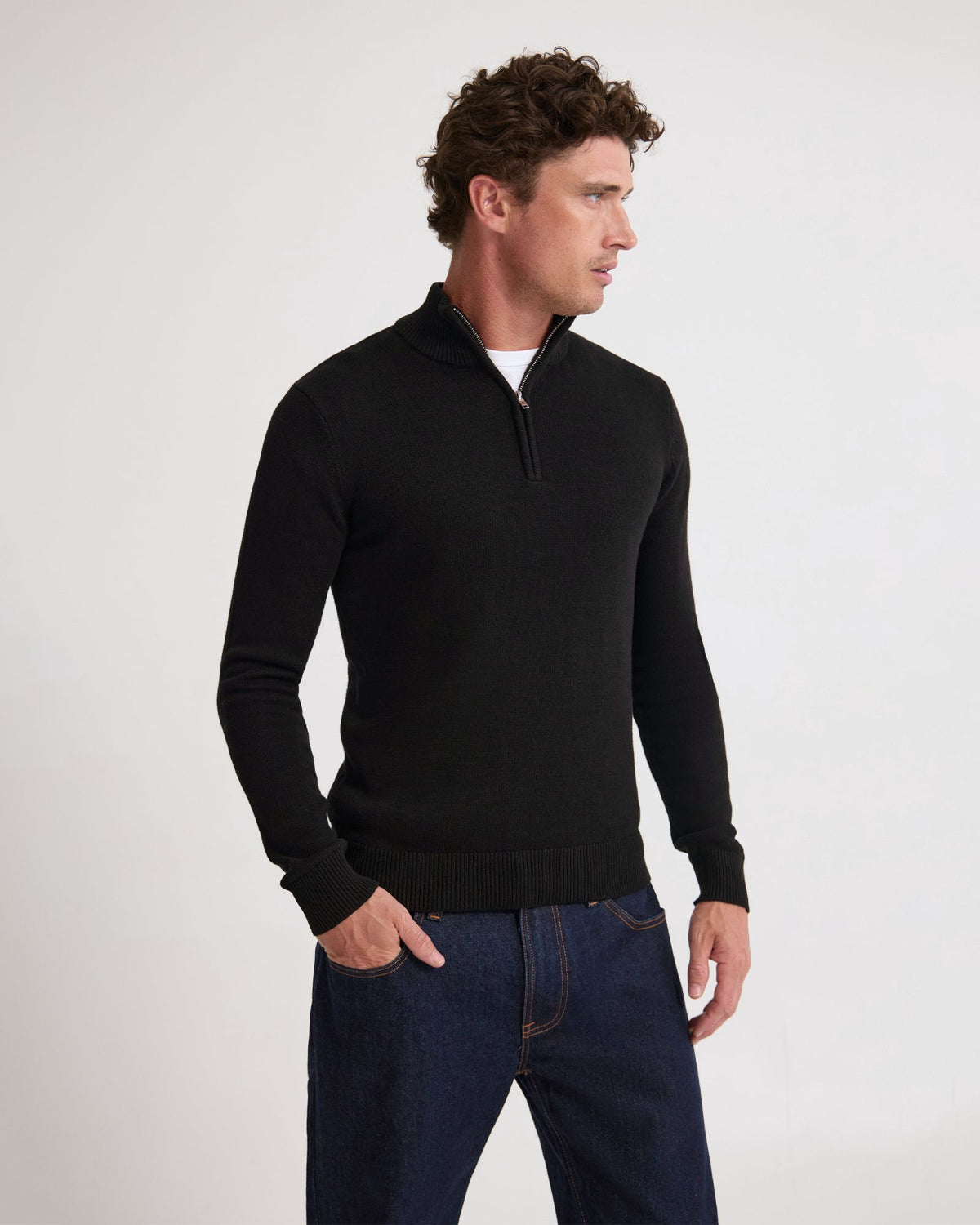 Robert Zip Neck Knit Pullover