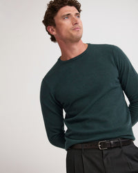 Crew Neck Pure Merino Wool Pullover MENS KNITWEAR